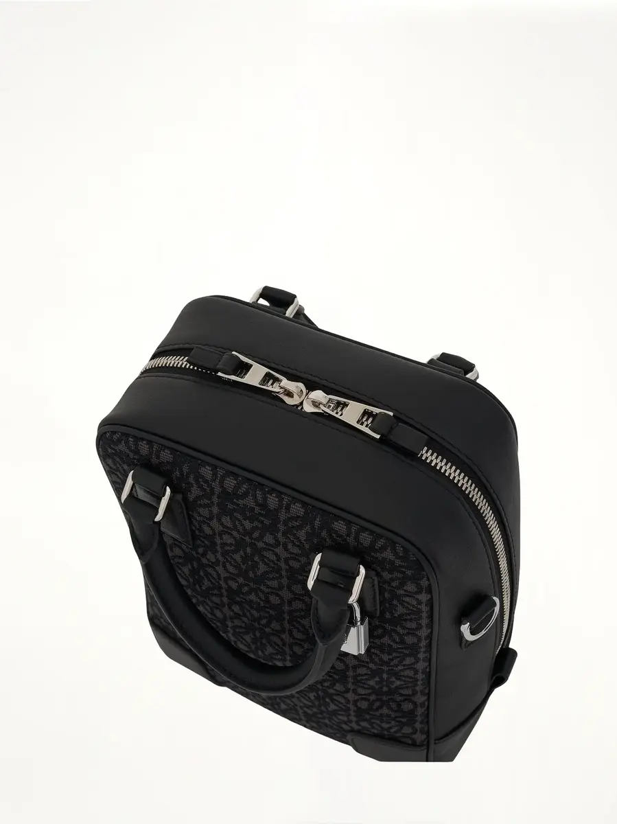 Loewe Amazona 15 Vertical Anagram in Jacquard And Calfskin Anthracite | Thumbnail 6 Loewe Amazona 15 Vertical Anagram in Jacquard And Calfskin Anthracite | Thumbnail 6