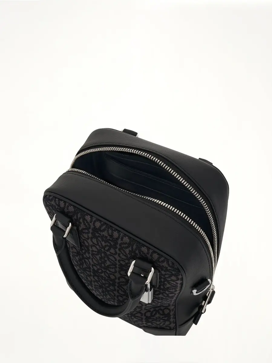 Loewe Amazona 15 Vertical Anagram in Jacquard And Calfskin Anthracite | Thumbnail 7 Loewe Amazona 15 Vertical Anagram in Jacquard And Calfskin Anthracite | Thumbnail 7