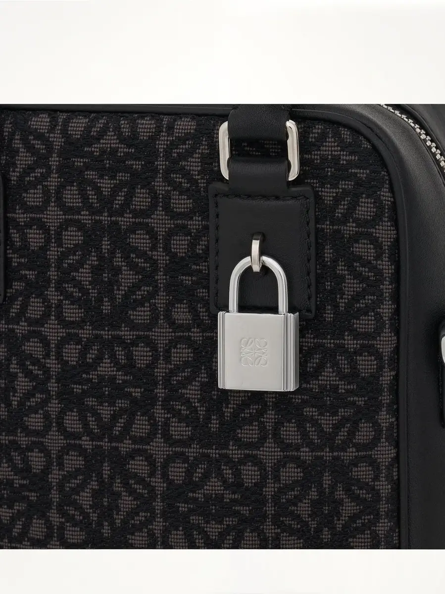 Loewe Amazona 15 Vertical Anagram in Jacquard And Calfskin Anthracite | Thumbnail 8 Loewe Amazona 15 Vertical Anagram in Jacquard And Calfskin Anthracite | Thumbnail 8