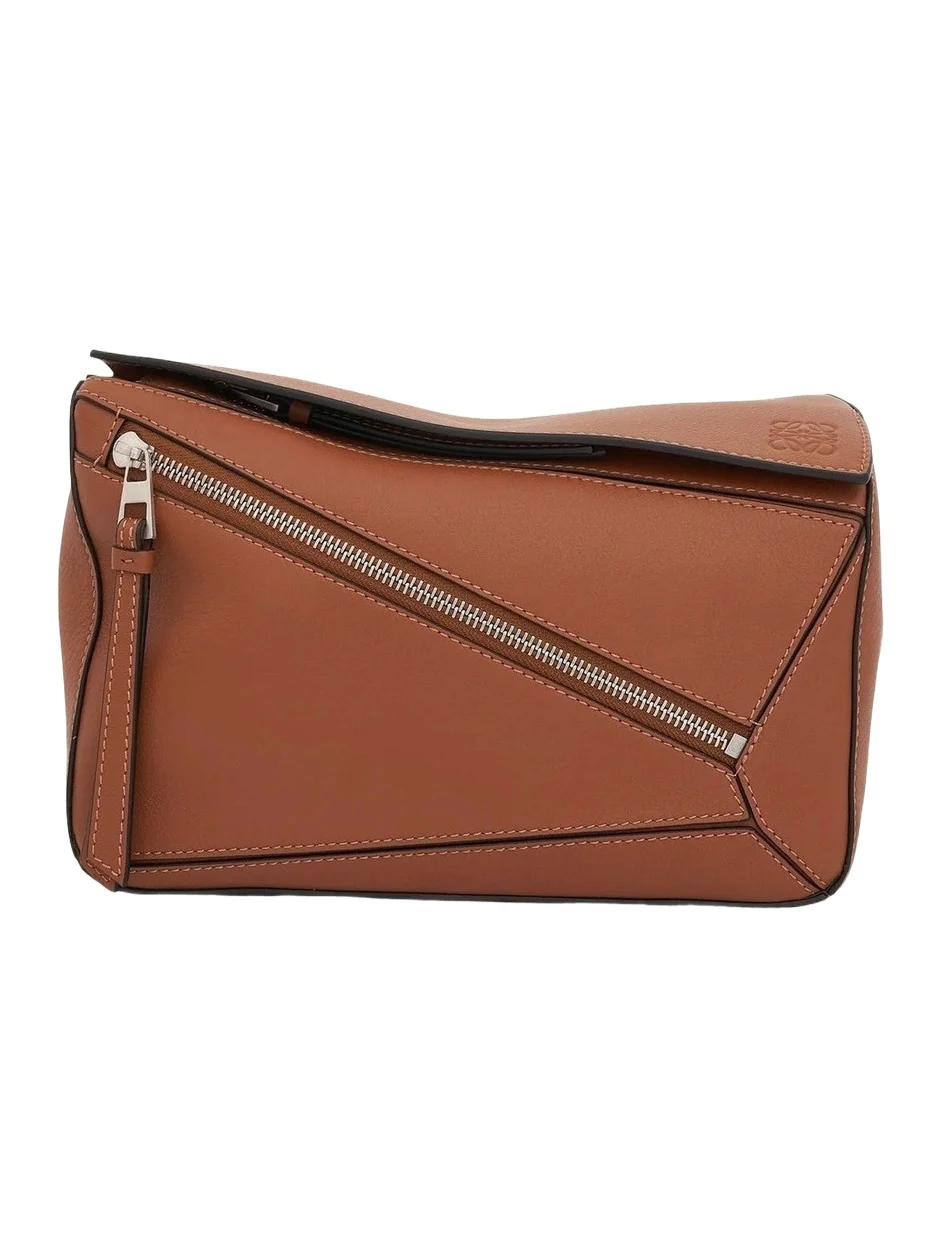 Loewe Small Puzzle Bumbag in Classic Calfskin Tan