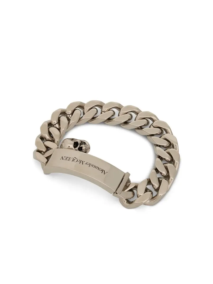 Alexander McQueen Plated Logo Chain Bracelet | Image 1 Alexander McQueen Plated Logo Chain Bracelet | Image 1