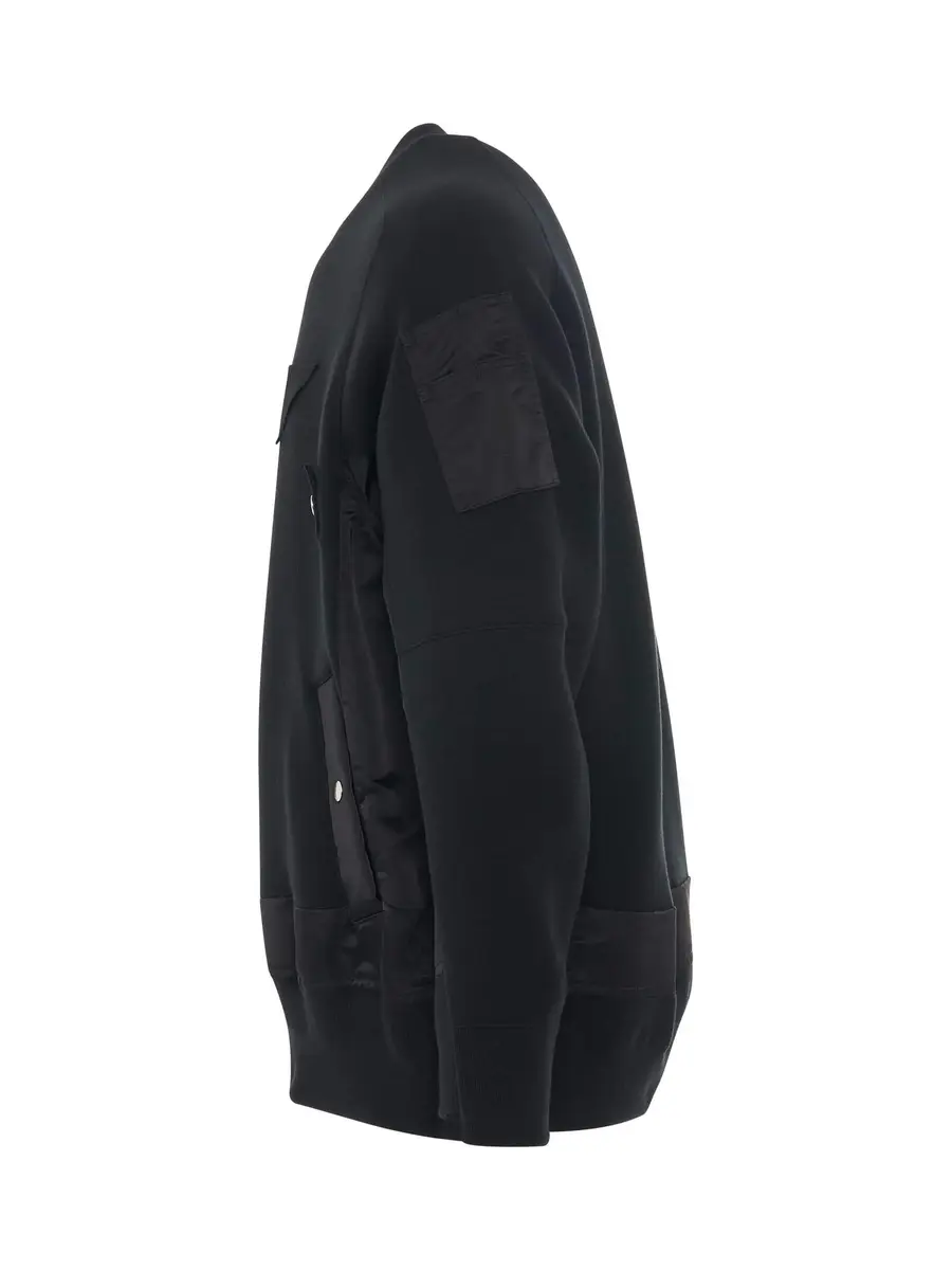 Sacai Nylon Twill Sponge Sweat Pullover | Thumbnail 2 Sacai Nylon Twill Sponge Sweat Pullover | Thumbnail 2