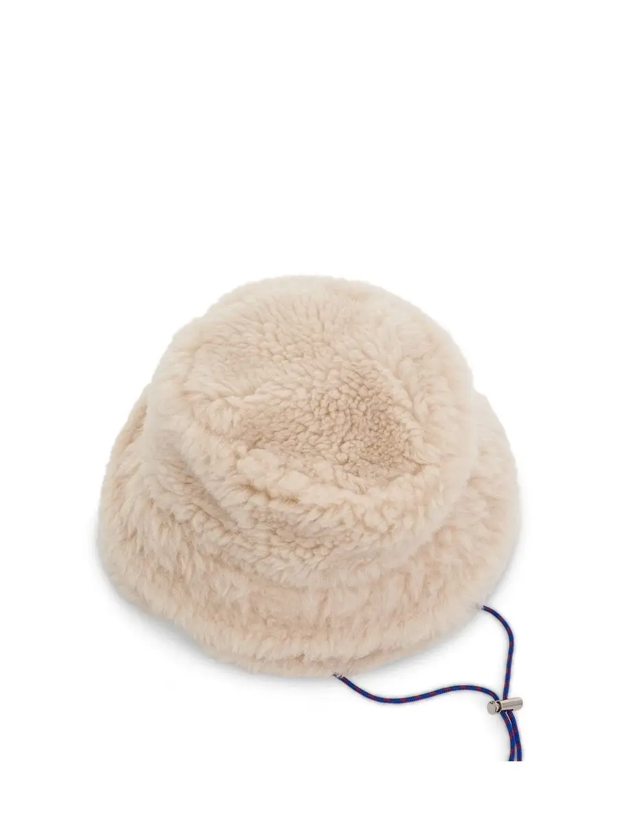 Sacai Double Brim Faux Shearling in Off White | Thumbnail 2 Sacai Double Brim Faux Shearling in Off White | Thumbnail 2
