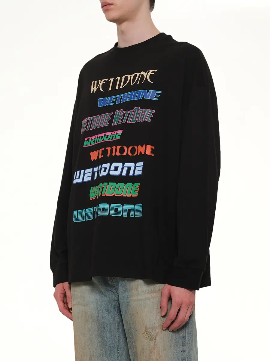 We11Done Multi Logo Long Sleeve T-shirt | Thumbnail 2 We11Done Multi Logo Long Sleeve T-shirt | Thumbnail 2