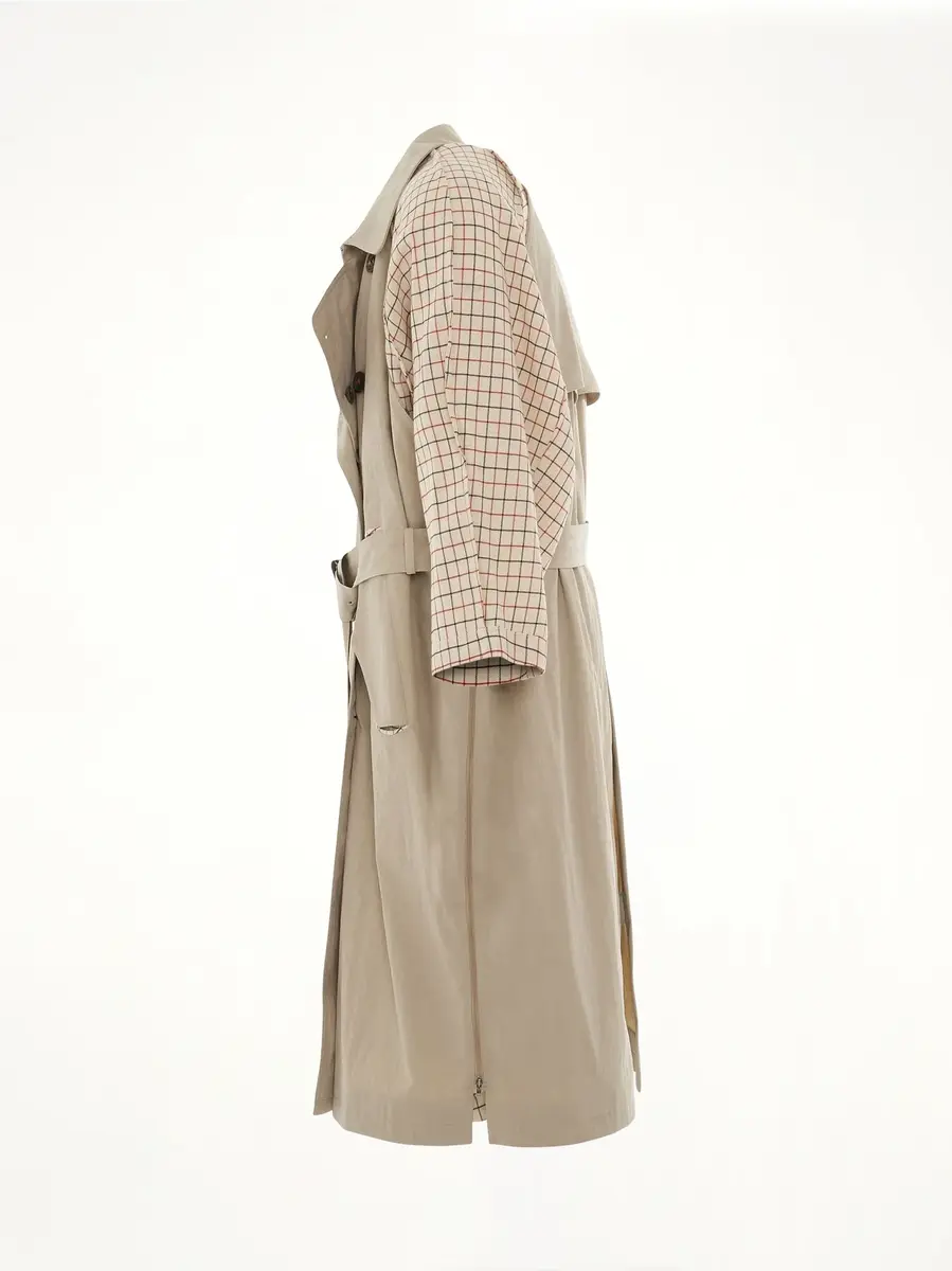 Maison Margiela Double Breasted Trench Coat in Sand | Thumbnail 2