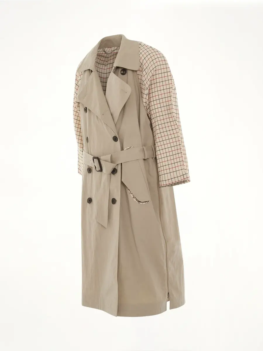Maison Margiela Double Breasted Trench Coat in Sand | Thumbnail 3