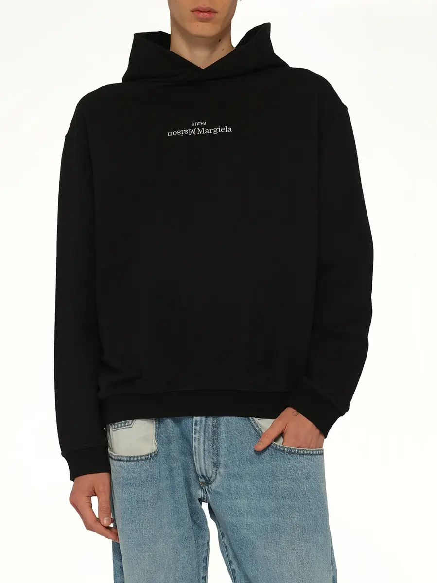 Maison Margiela Upside Down Logo Hoodie | Thumbnail 6