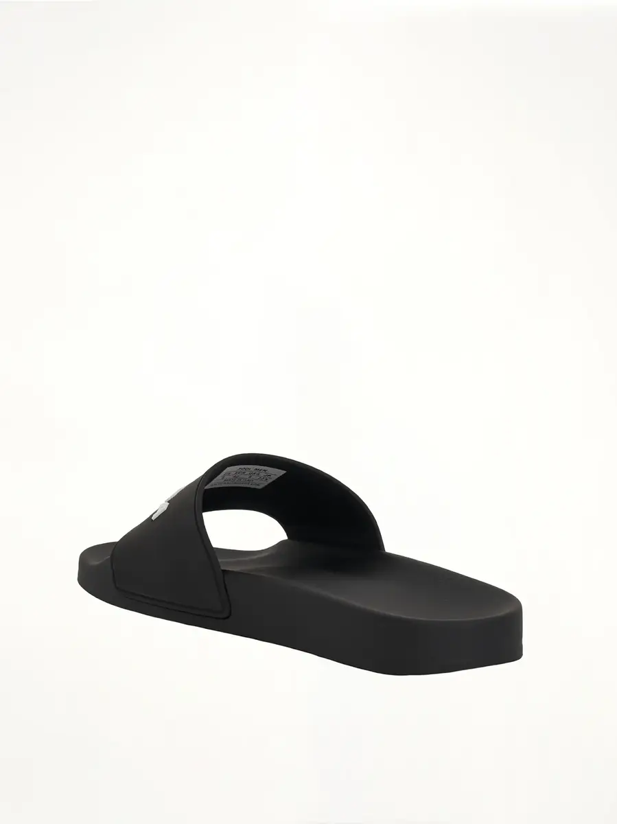 Balenciaga 3D Logo Rubber Pool Slide Sandal in Black/white Black | Thumbnail 2 Balenciaga 3D Logo Rubber Pool Slide Sandal in Black/white Black | Thumbnail 2