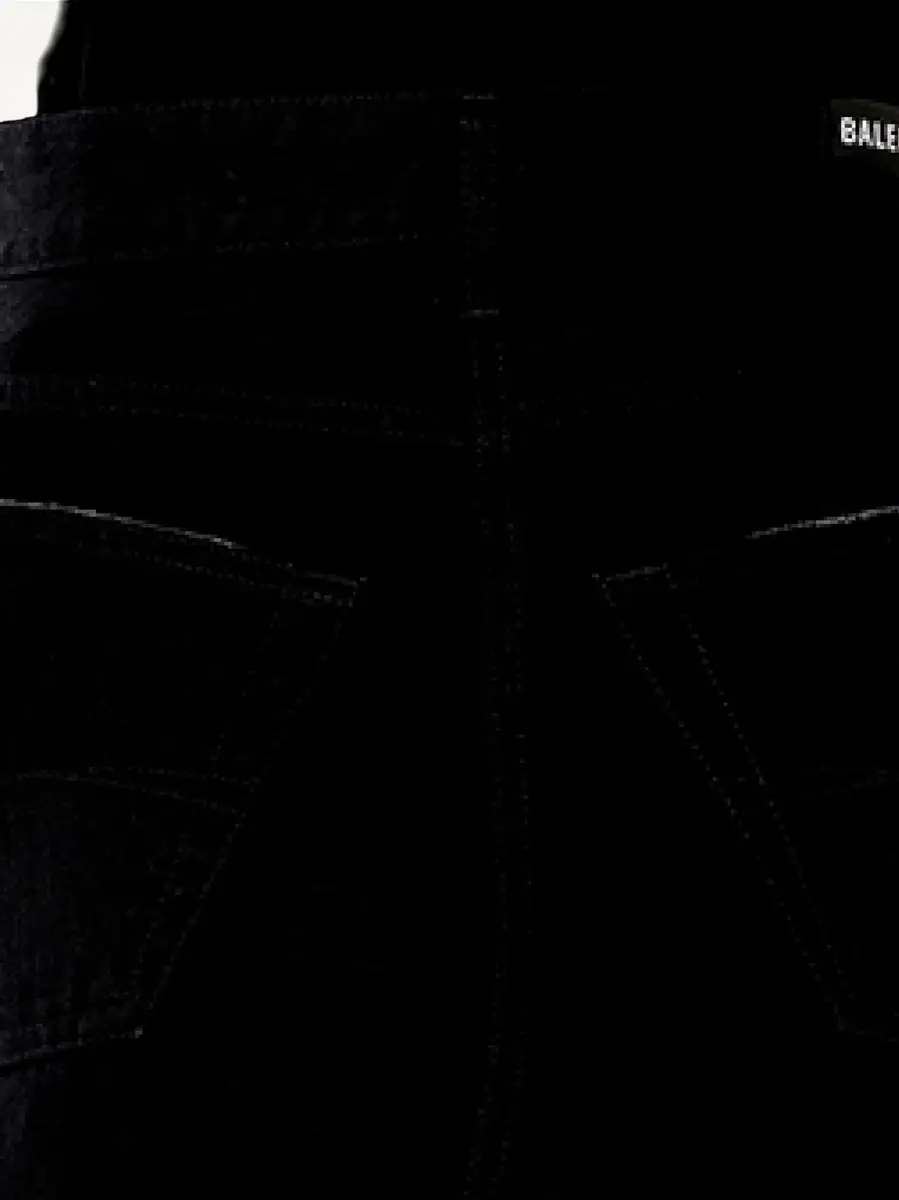 Balenciaga Mini Denim Skirt in Rubber Black | Thumbnail 2