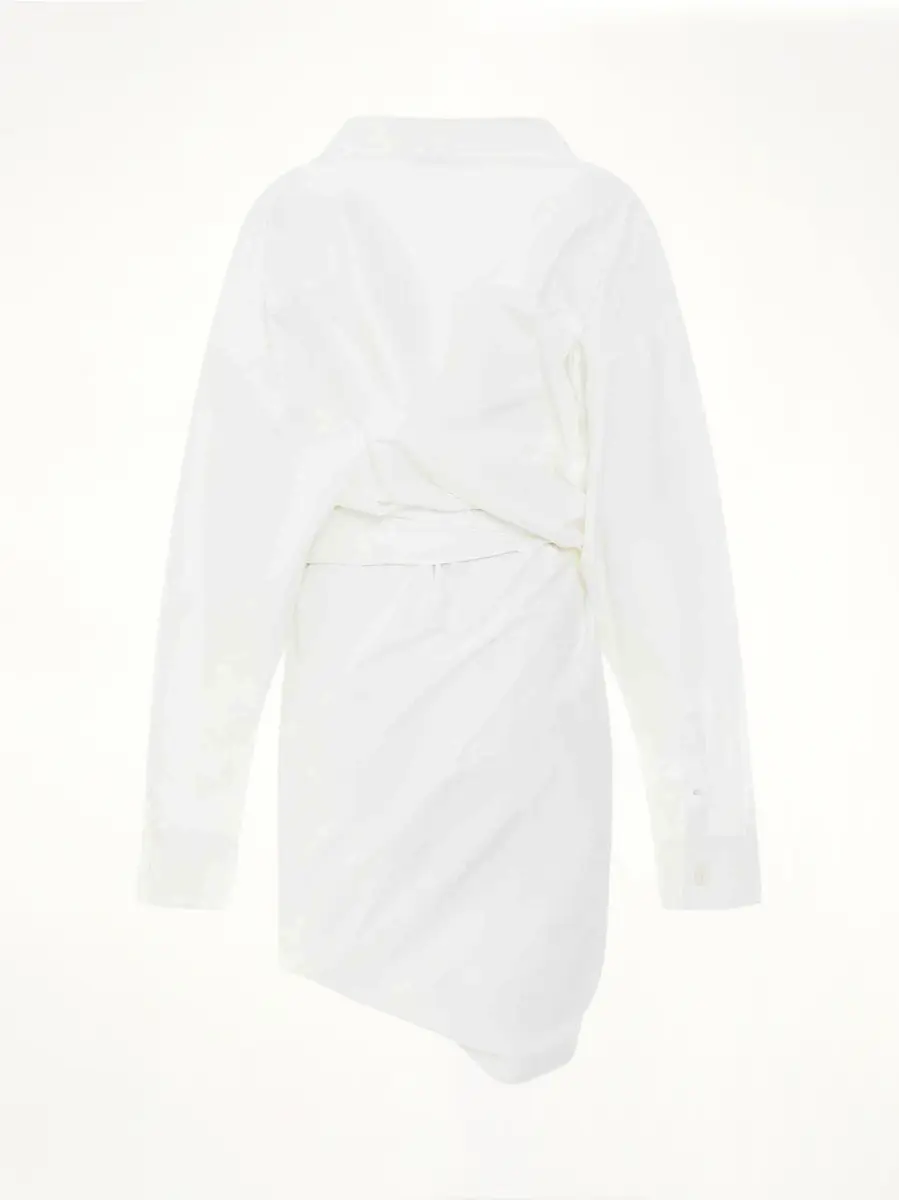 Balenciaga Poplin Wrap Dress | Thumbnail 4 Balenciaga Poplin Wrap Dress | Thumbnail 4