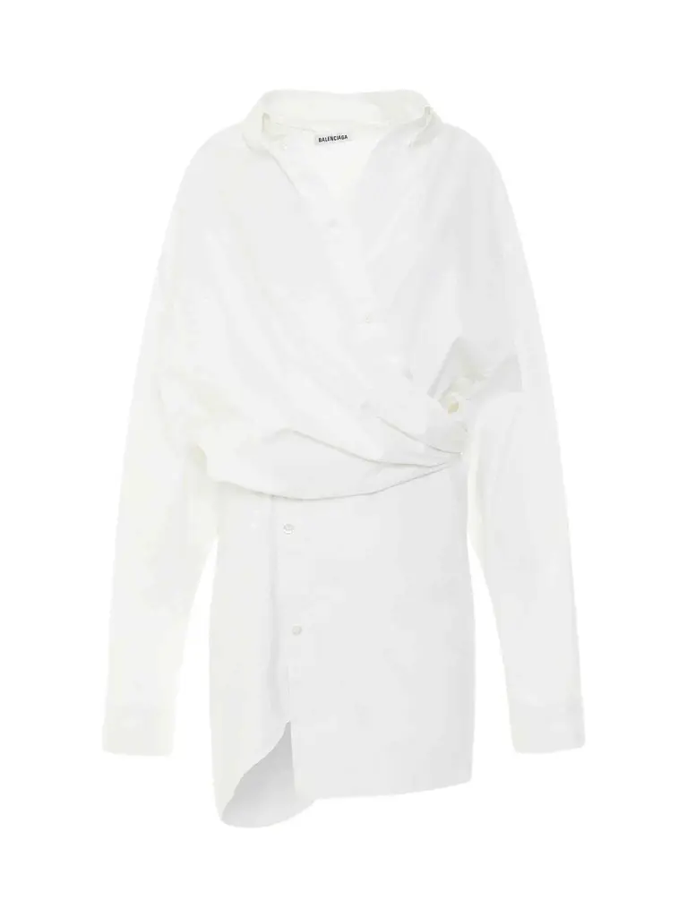 Balenciaga Poplin Wrap Dress | Image 1 Balenciaga Poplin Wrap Dress | Image 1