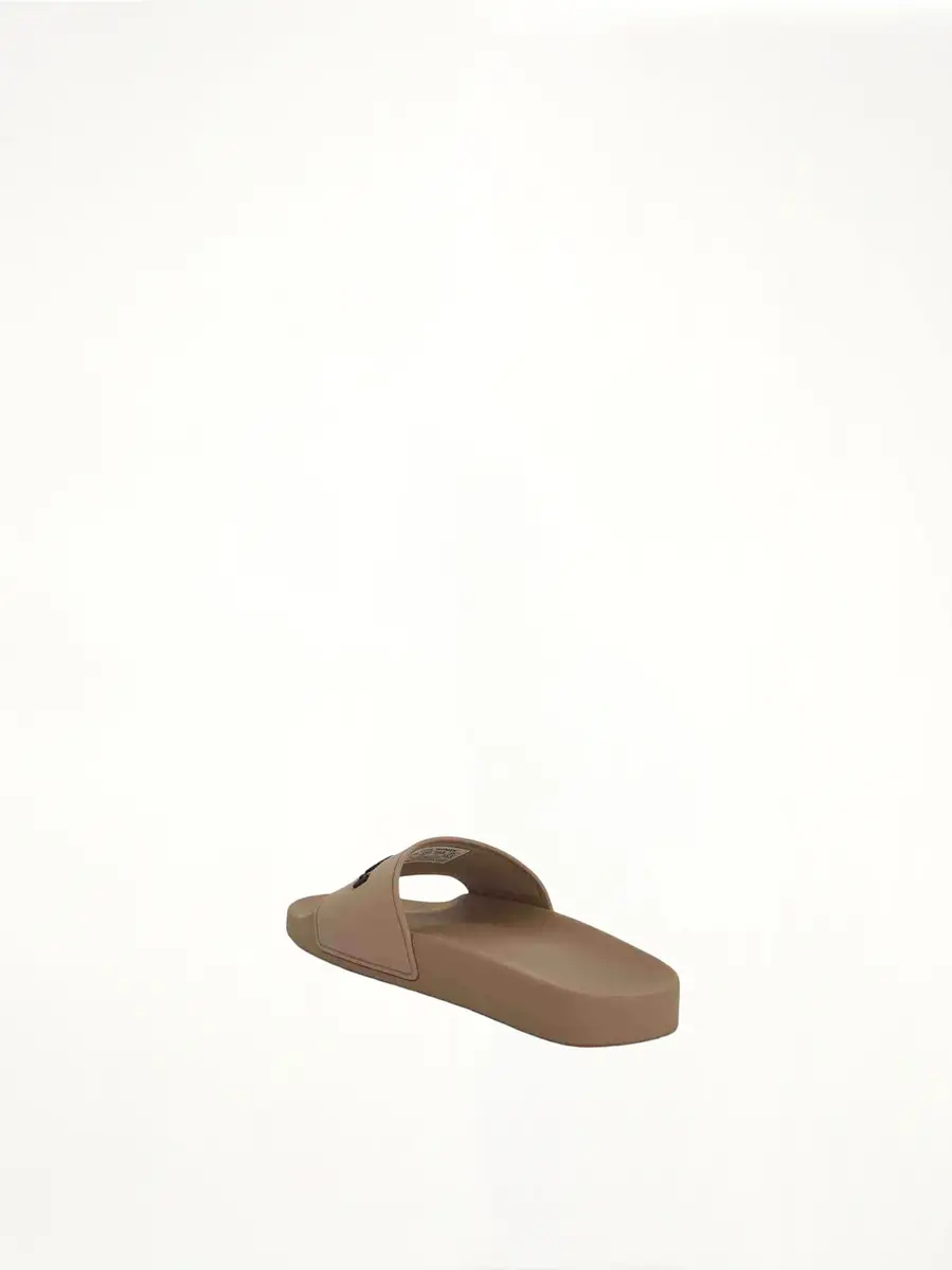 Balenciaga 3D Logo Pool Slide Sandal in Beige/black Beige | Thumbnail 2
