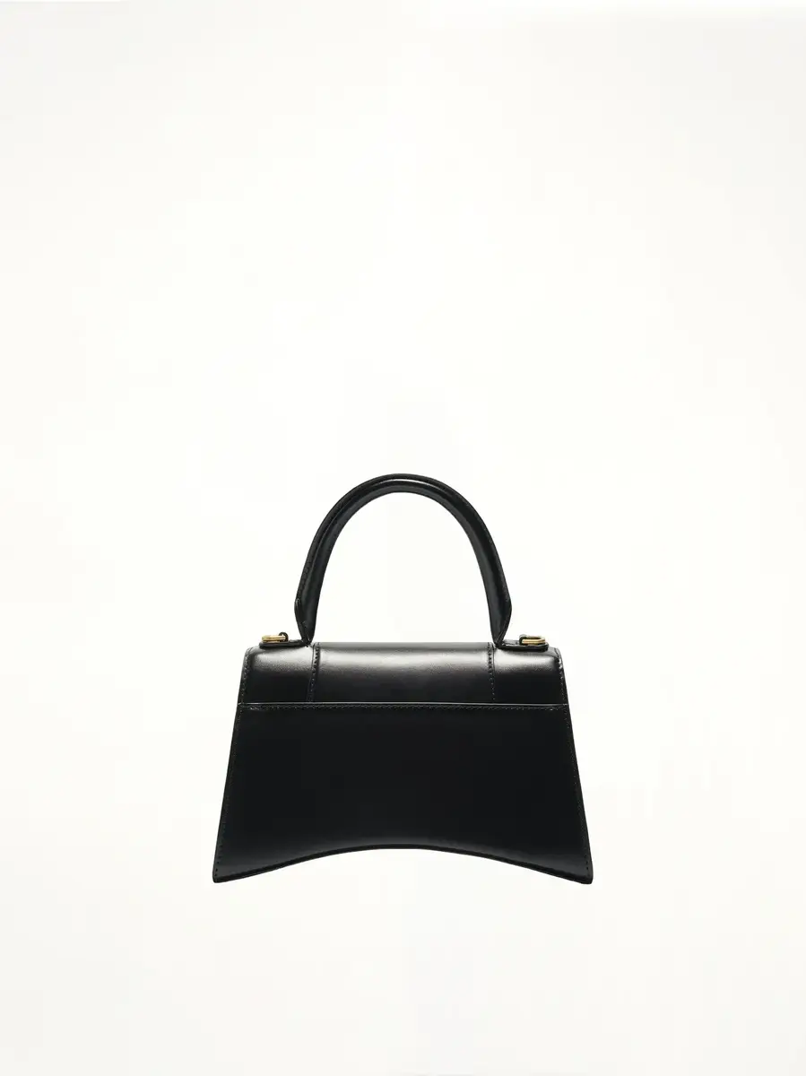 Balenciaga Hourglass Small Handbag in Box Calfskin Black With Gold Plaque | Thumbnail 4 Balenciaga Hourglass Small Handbag in Box Calfskin Black With Gold Plaque | Thumbnail 4