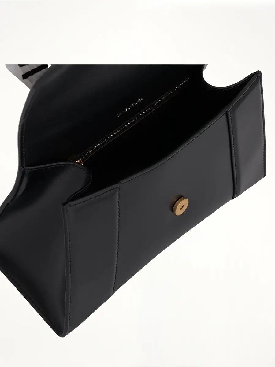 Balenciaga Hourglass Small Handbag in Box Calfskin Black With Gold Plaque | Thumbnail 5 Balenciaga Hourglass Small Handbag in Box Calfskin Black With Gold Plaque | Thumbnail 5