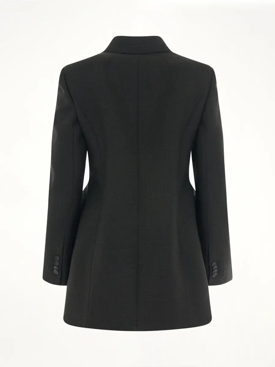 Balenciaga Double Breasted Hourglass Blazer in Khaki/black Green | Thumbnail 4 Balenciaga Double Breasted Hourglass Blazer in Khaki/black Green | Thumbnail 4