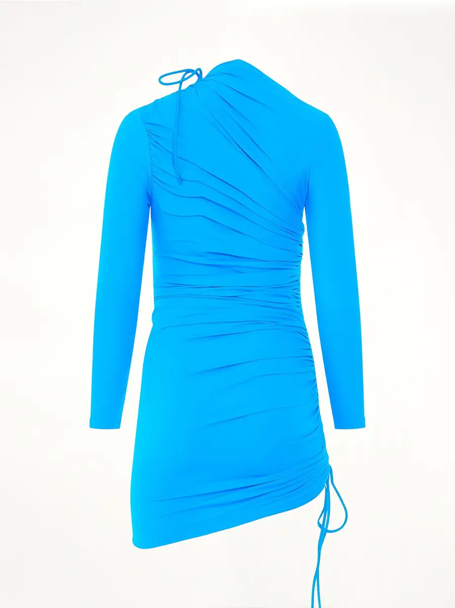 Balenciaga Mini Matte Spandex Dress in Cyan | Thumbnail 4 Balenciaga Mini Matte Spandex Dress in Cyan | Thumbnail 4