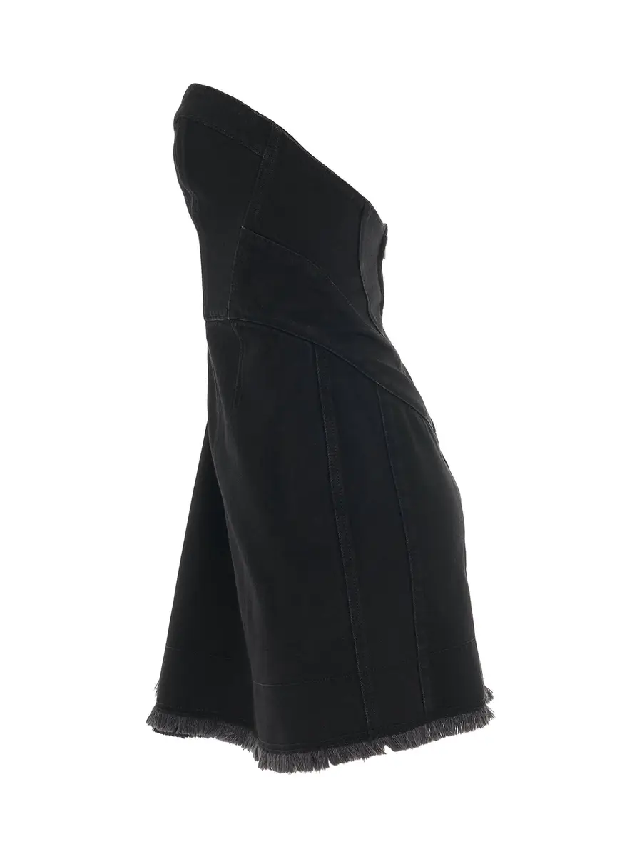 Alexander McQueen Mini Bustier Denim Dress | Thumbnail 2 Alexander McQueen Mini Bustier Denim Dress | Thumbnail 2