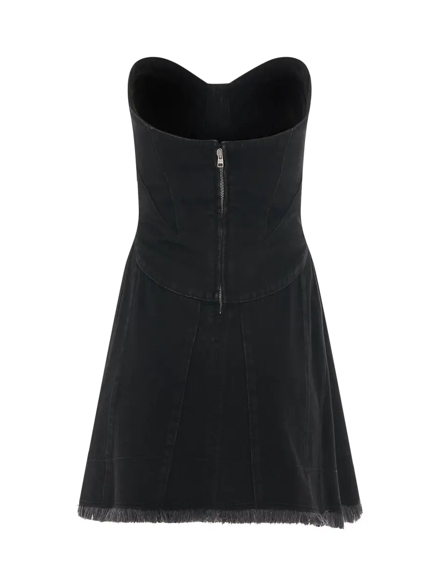 Alexander McQueen Mini Bustier Denim Dress | Thumbnail 4 Alexander McQueen Mini Bustier Denim Dress | Thumbnail 4