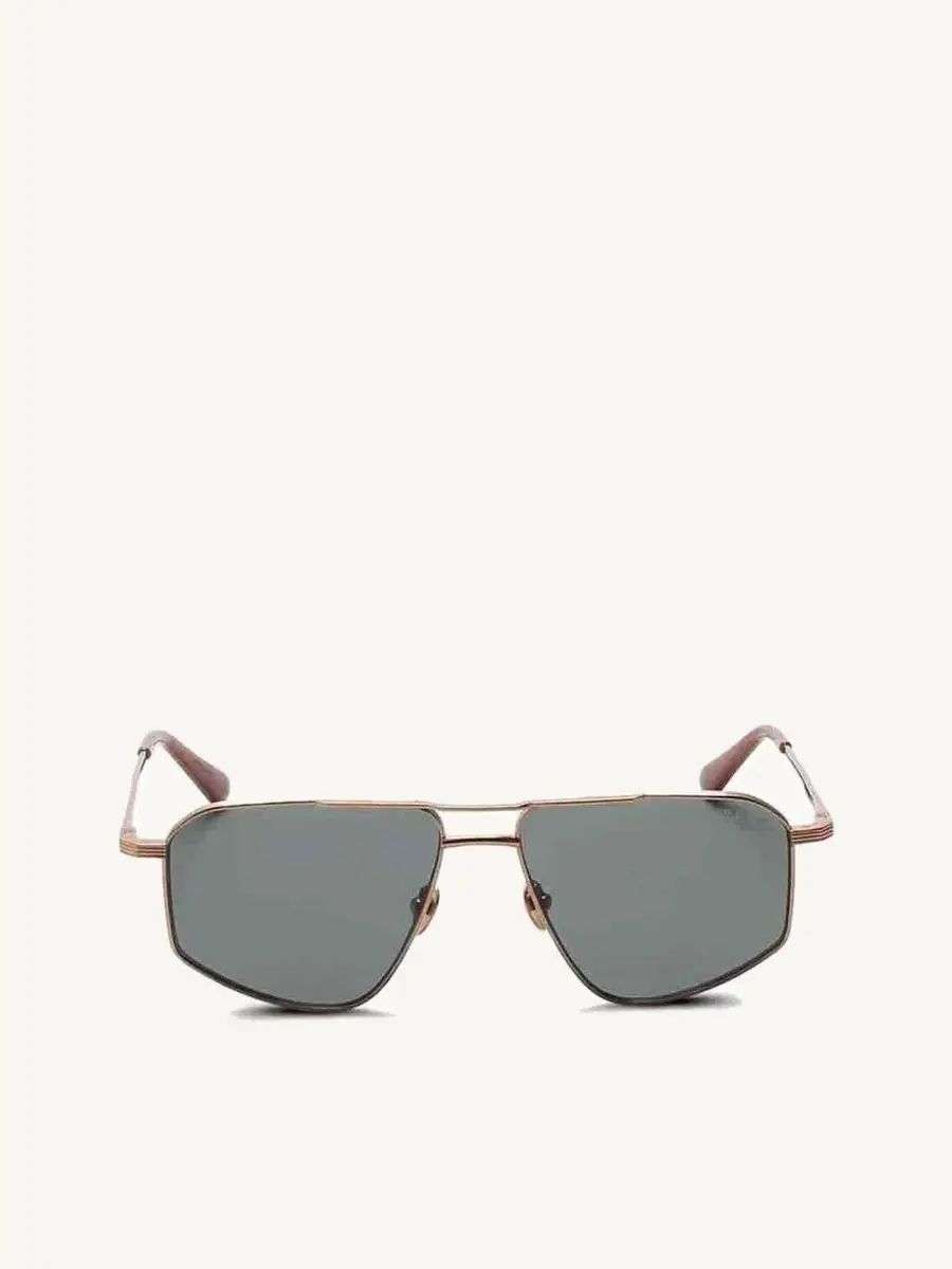 G.O.D Thirty Six II Sunglasses With Green Lens in Gold Silver | Thumbnail 2 G.O.D Thirty Six II Sunglasses With Green Lens in Gold Silver | Thumbnail 2