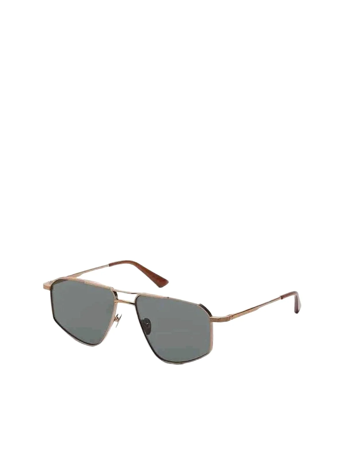 G.O.D Thirty Six II Sunglasses With Green Lens in Gold Silver