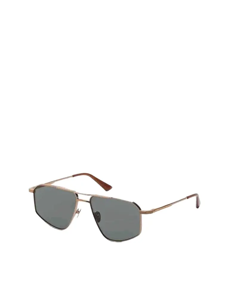 G.O.D Thirty Six II Sunglasses With Green Lens in Gold Silver
