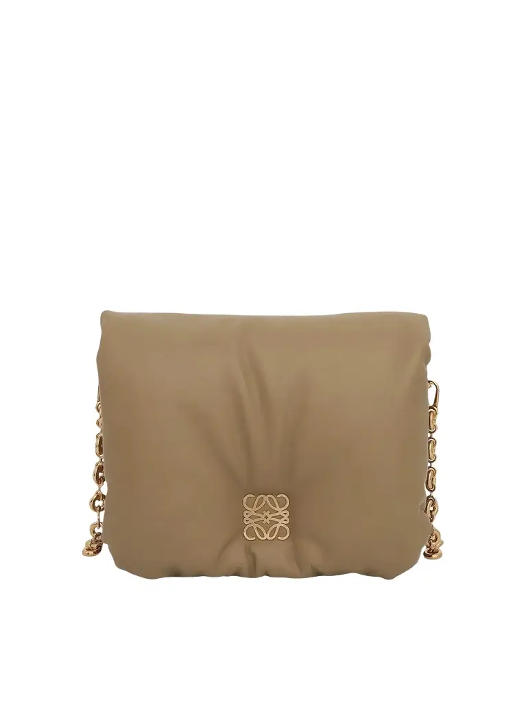 Loewe Puffer Goya Bag in Shiny Nappa Lambskin Clay Green