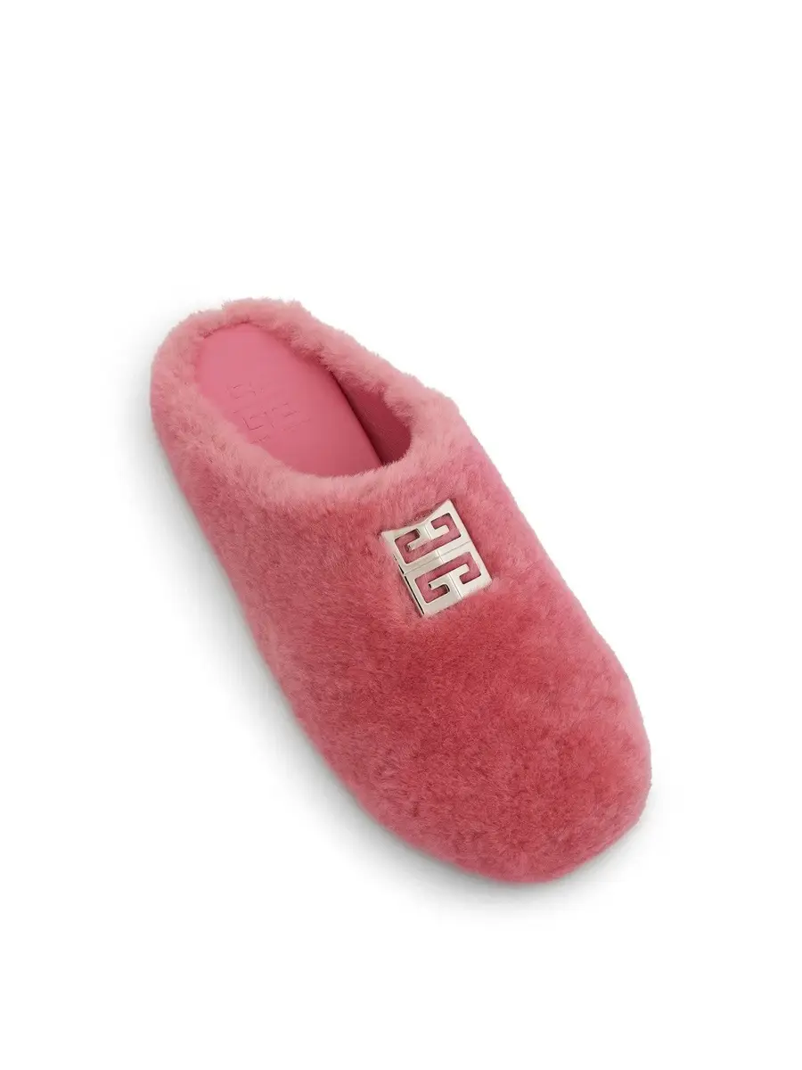 Givenchy 4G Shearling Slip On in Bright Pink | Thumbnail 4 Givenchy 4G Shearling Slip On in Bright Pink | Thumbnail 4
