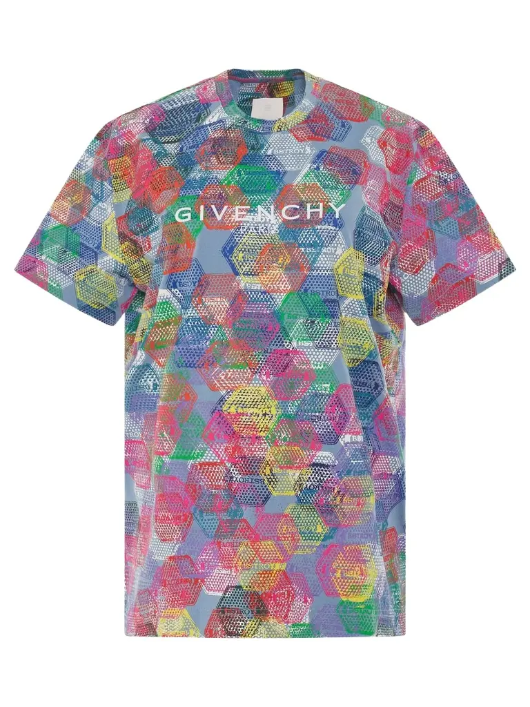 Givenchy Bstroy All Over Patch Print Loose Fit T-shirt | Image 1 Givenchy Bstroy All Over Patch Print Loose Fit T-shirt | Image 1