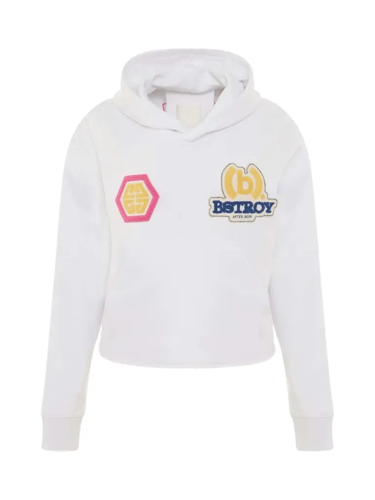 Givenchy Bstroy Embroidered Patch Cropped Hoodie | Image 1 Givenchy Bstroy Embroidered Patch Cropped Hoodie | Image 1
