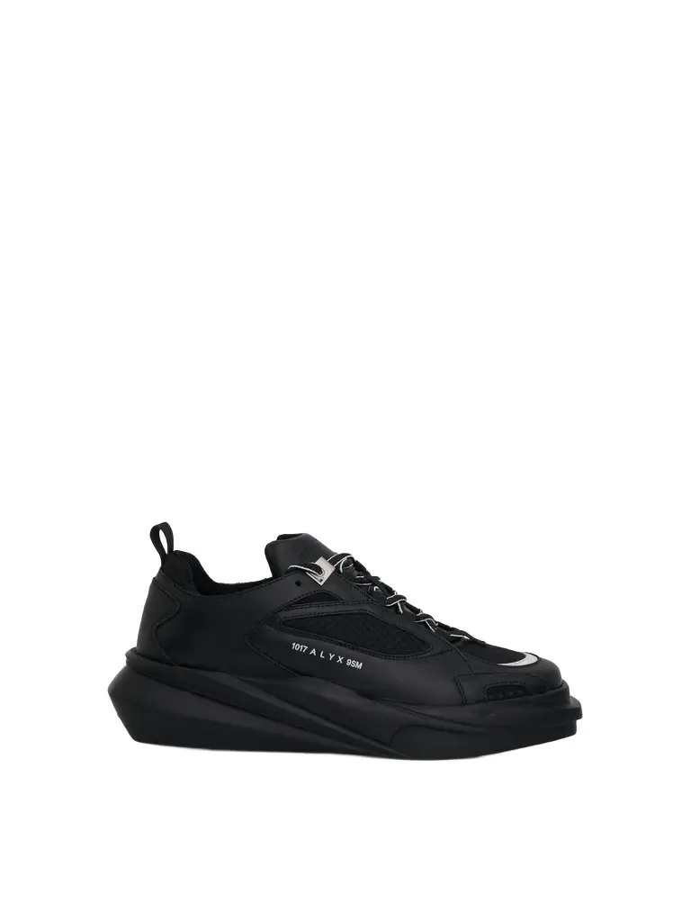 1017 ALYX 9SM Mixed Mono Hiking Sneaker in Black/white Black | Image 1 1017 ALYX 9SM Mixed Mono Hiking Sneaker in Black/white Black | Image 1
