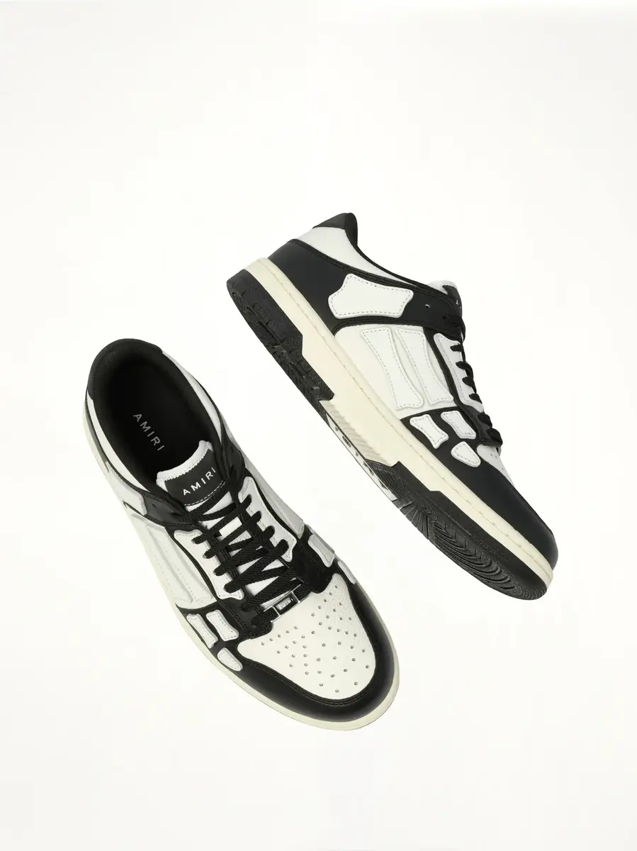 AMIRI Skeleton Top Low Sneaker in Black/white | Thumbnail 4 AMIRI Skeleton Top Low Sneaker in Black/white | Thumbnail 4