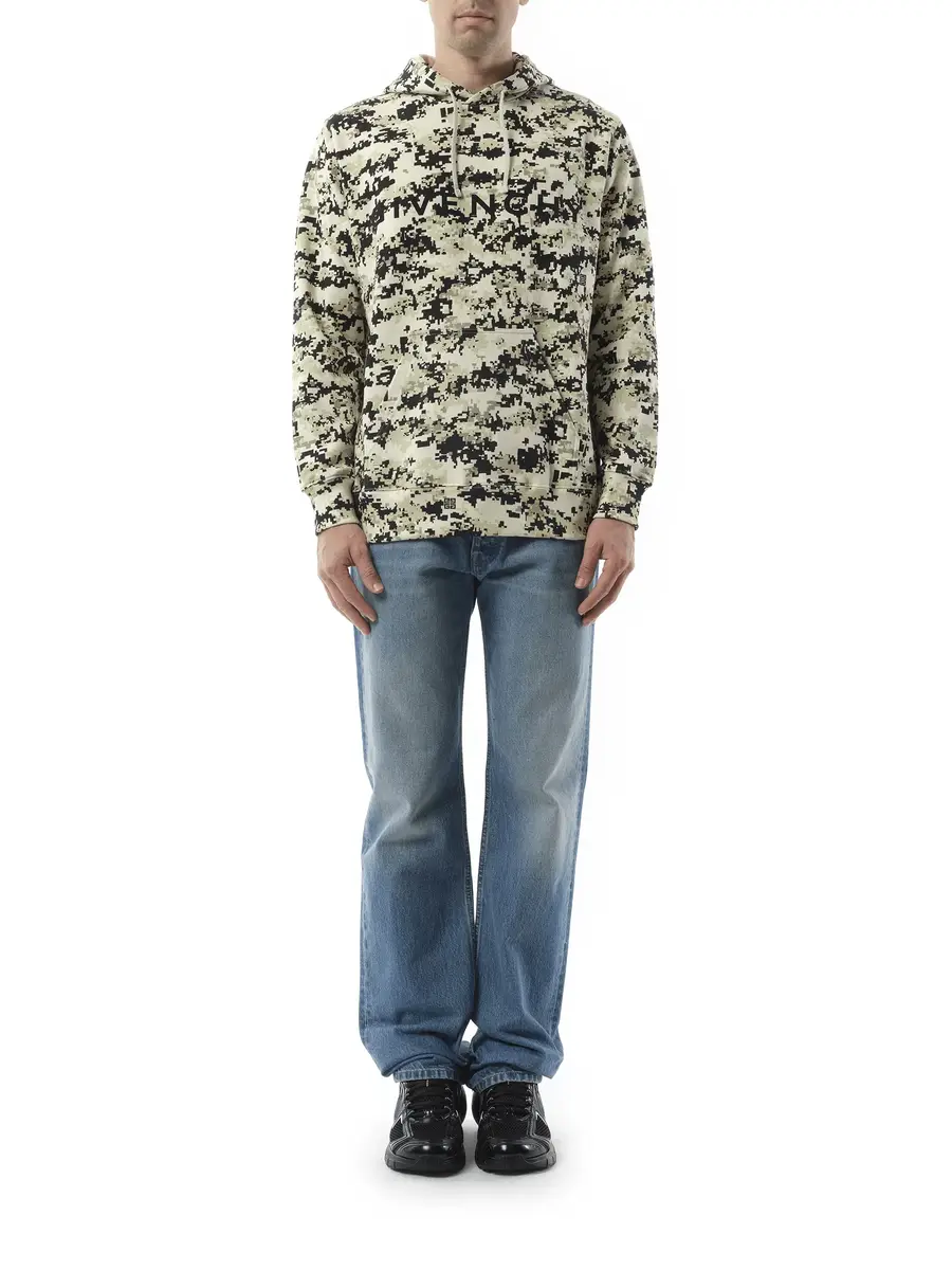 Givenchy Camo All Over Hoodie in Pearl Beige/black | Thumbnail 4 Givenchy Camo All Over Hoodie in Pearl Beige/black | Thumbnail 4