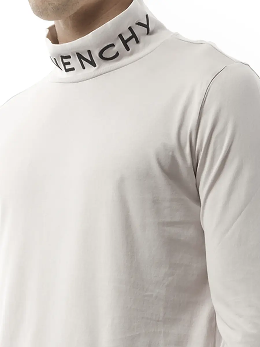 Givenchy Faded Logo Dyed Long Sleeve T-shirt in Cloud Grey | Thumbnail 2 Givenchy Faded Logo Dyed Long Sleeve T-shirt in Cloud Grey | Thumbnail 2