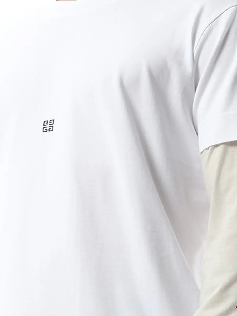 Givenchy Multi Layer Jersey Long Sleeve T-shirt in White/ecru White | Thumbnail 2 Givenchy Multi Layer Jersey Long Sleeve T-shirt in White/ecru White | Thumbnail 2