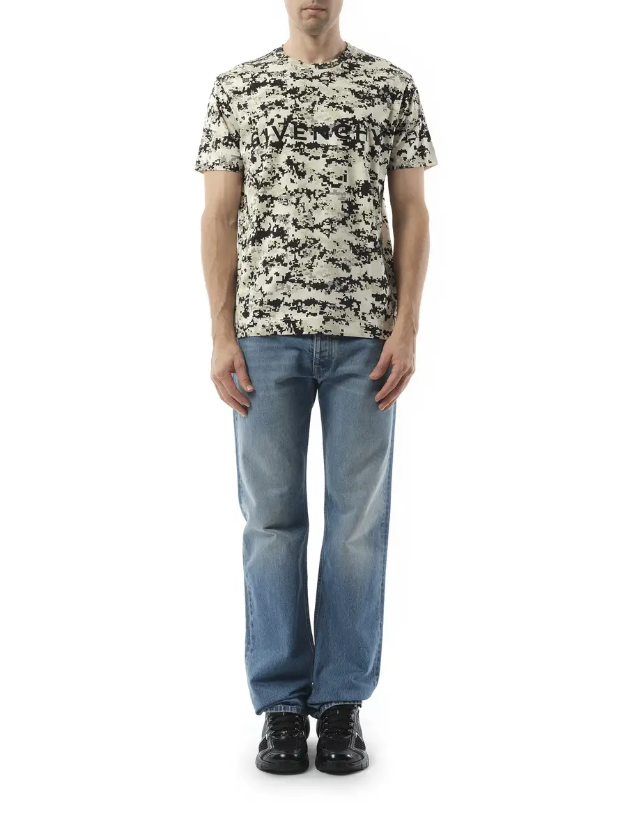 Givenchy Camo All Over T-shirt in Beige/black | Thumbnail 4