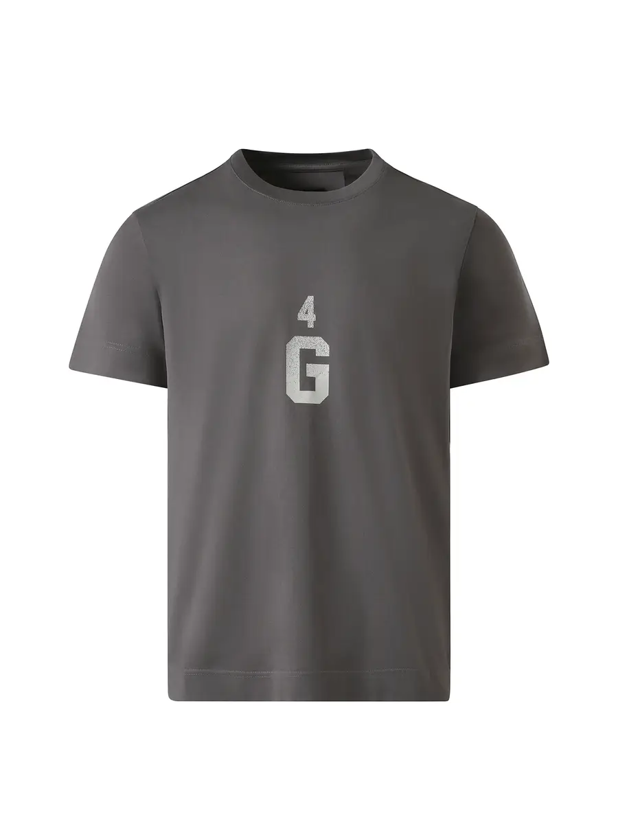 Givenchy Four G Dyed Logo T-shirt in Quartz Grey | Thumbnail 3