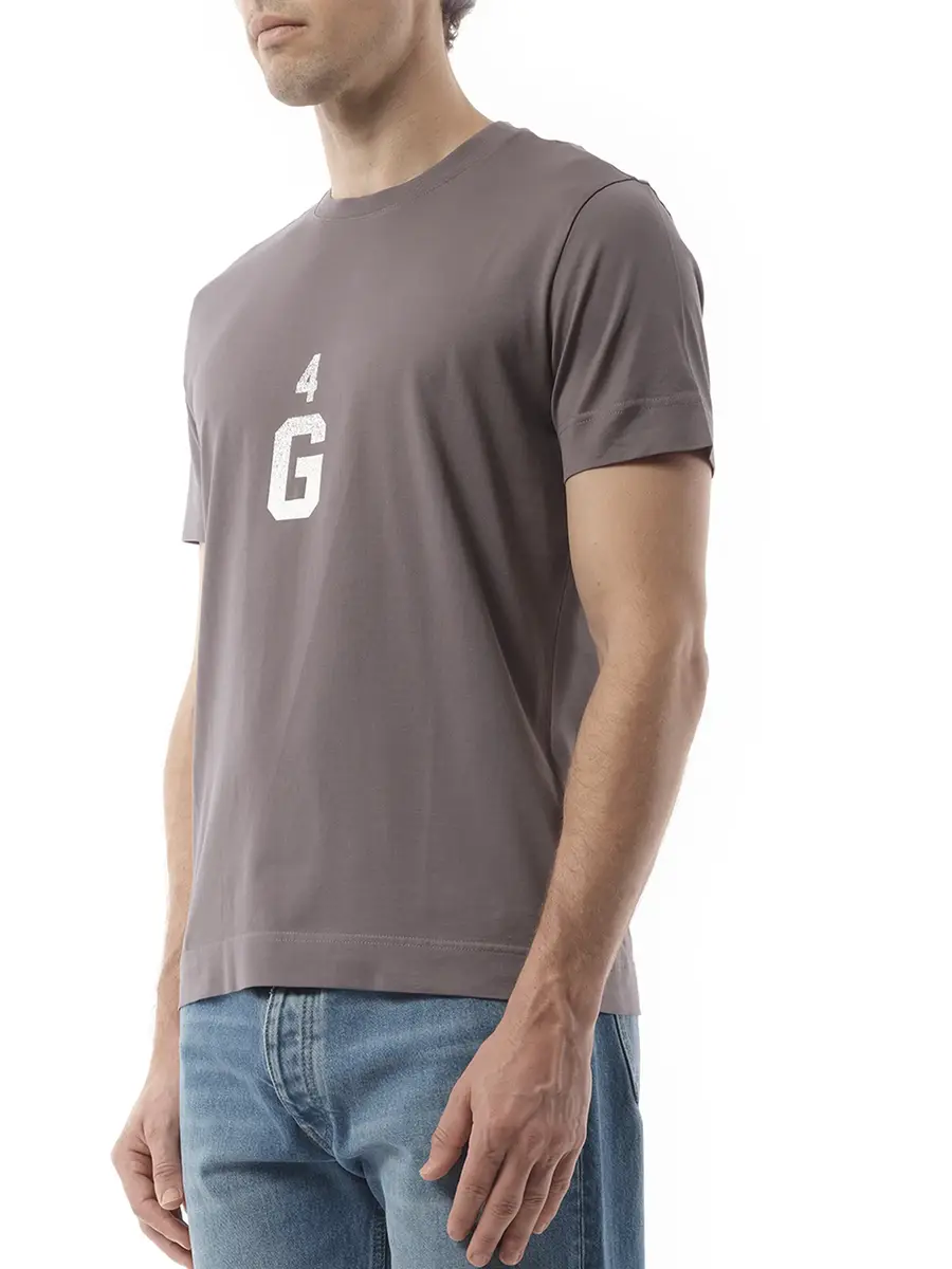 Givenchy Four G Dyed Logo T-shirt in Quartz Grey | Thumbnail 5