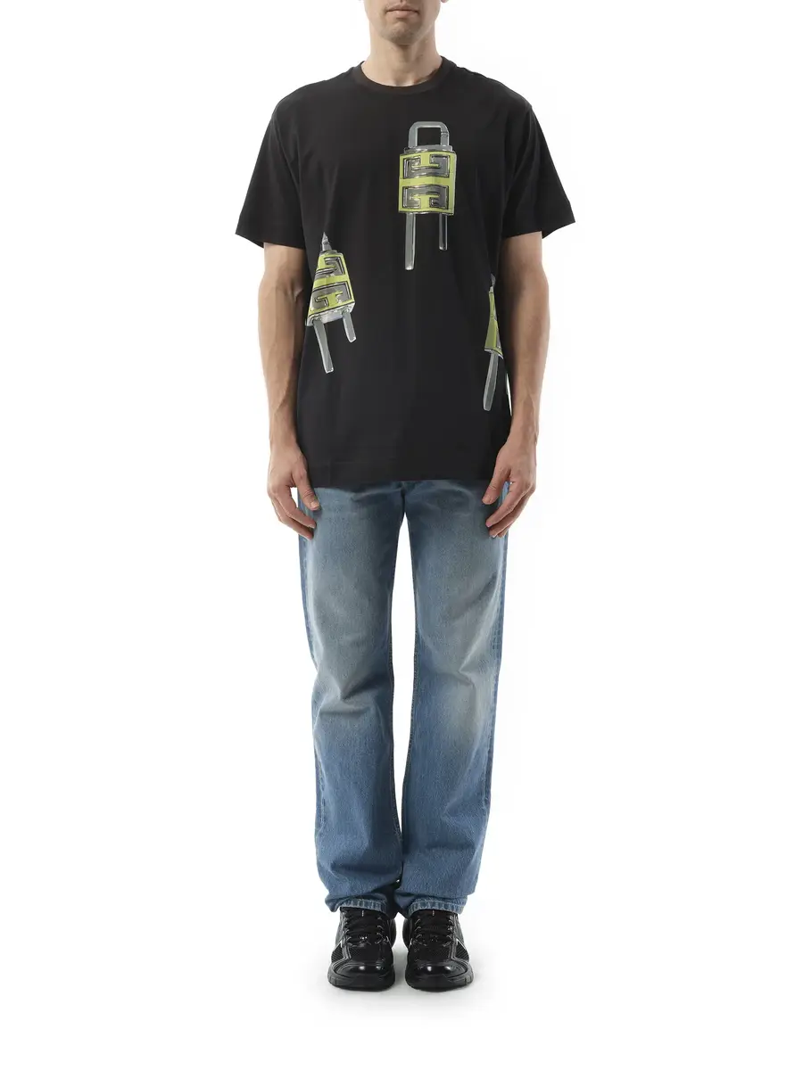 Givenchy U-lock Print T-shirt | Thumbnail 4 Givenchy U-lock Print T-shirt | Thumbnail 4