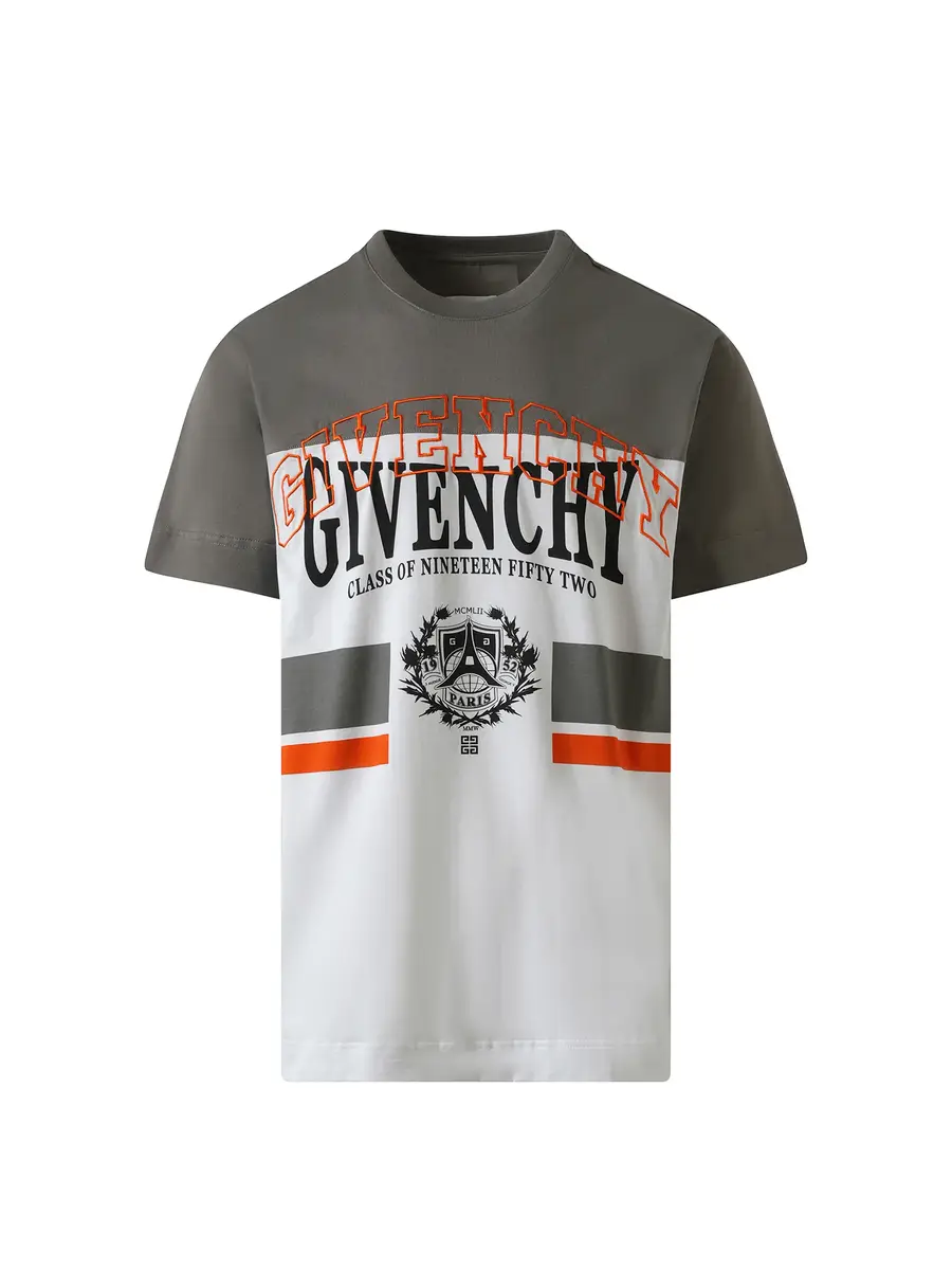 Givenchy College Print Stripes Logo T-shirt in Grey/white | Thumbnail 3