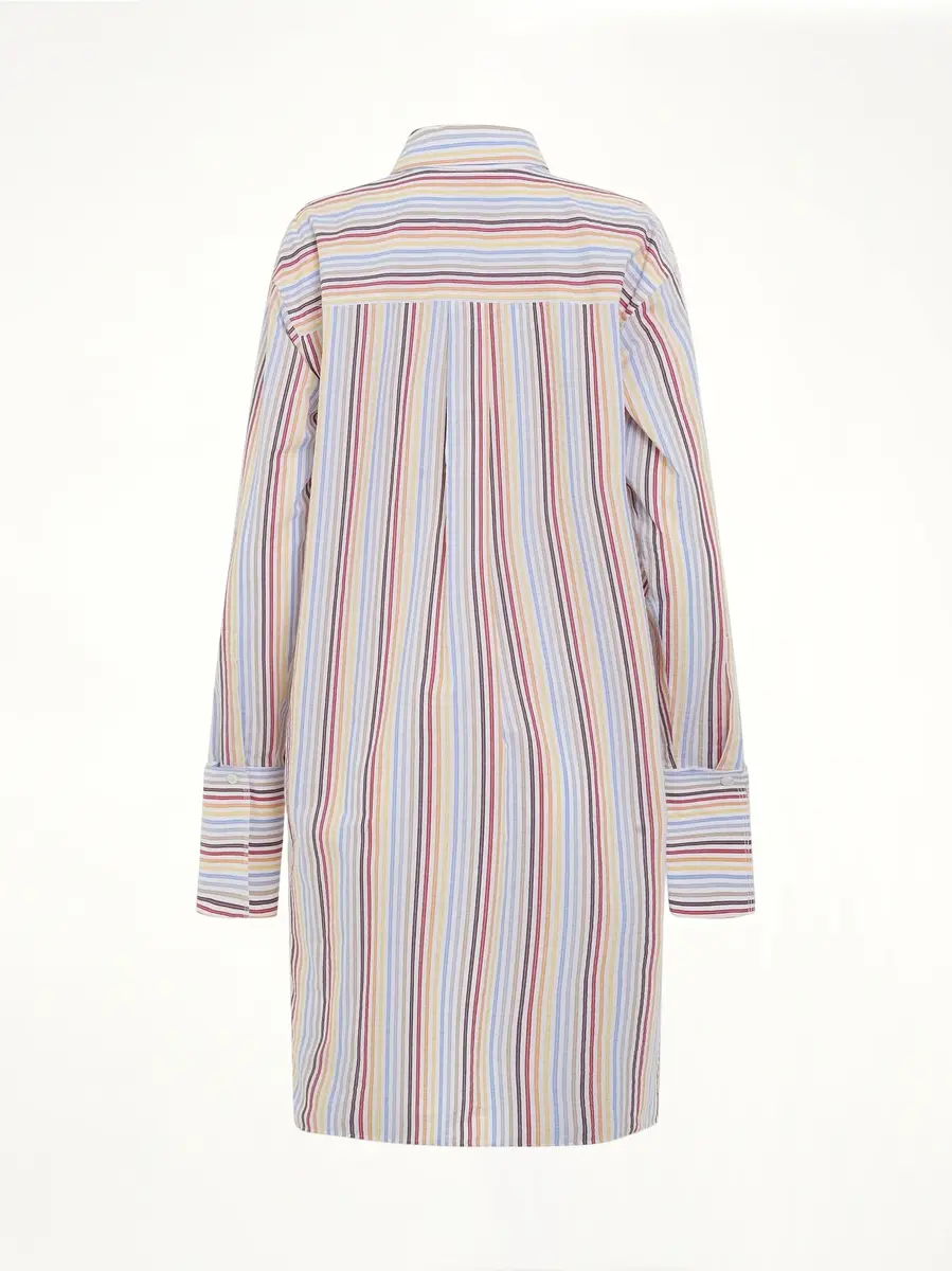 Loewe Stripe Deconstructed Silk Shirt Dress in Yellow/blue/orange | Thumbnail 4 Loewe Stripe Deconstructed Silk Shirt Dress in Yellow/blue/orange | Thumbnail 4