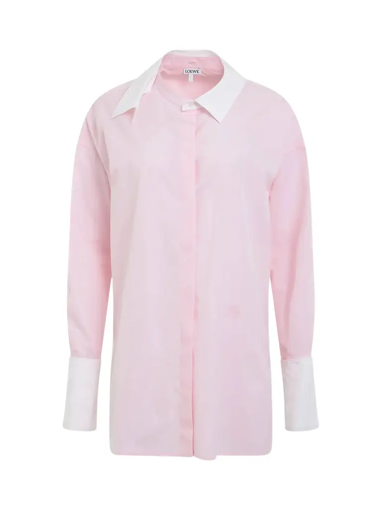 Loewe Deconstructed Cotton Shirt in Chalk White | Image 1 Loewe Deconstructed Cotton Shirt in Chalk White | Image 1