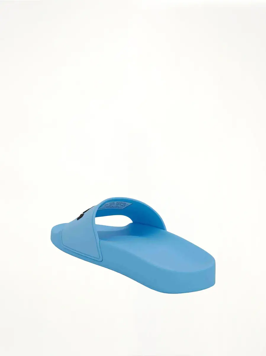 Balenciaga 3D Logo Pool Slide Sandal in Sky Blue/black | Thumbnail 2 Balenciaga 3D Logo Pool Slide Sandal in Sky Blue/black | Thumbnail 2