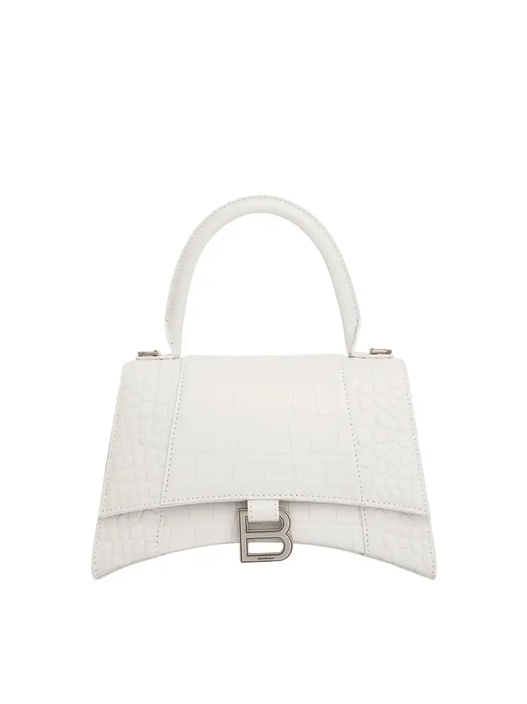 Balenciaga Hourglass Small Croco Embossed Bag | Image 1 Balenciaga Hourglass Small Croco Embossed Bag | Image 1