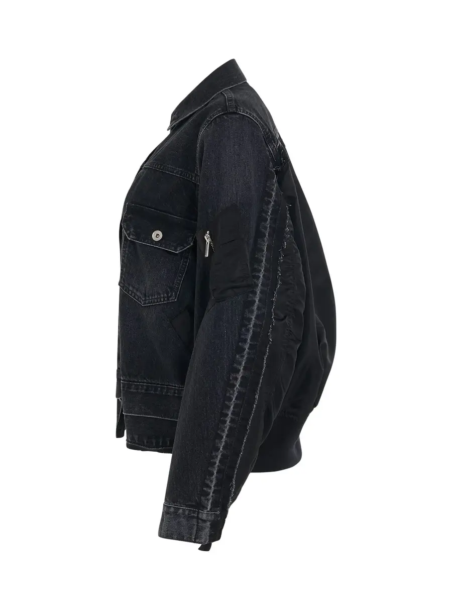 Sacai Denim & Nylon Twill Jacket | Thumbnail 2 Sacai Denim & Nylon Twill Jacket | Thumbnail 2