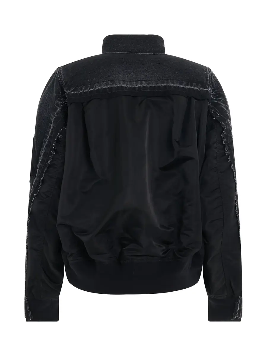 Sacai Denim & Nylon Twill Jacket | Thumbnail 4 Sacai Denim & Nylon Twill Jacket | Thumbnail 4