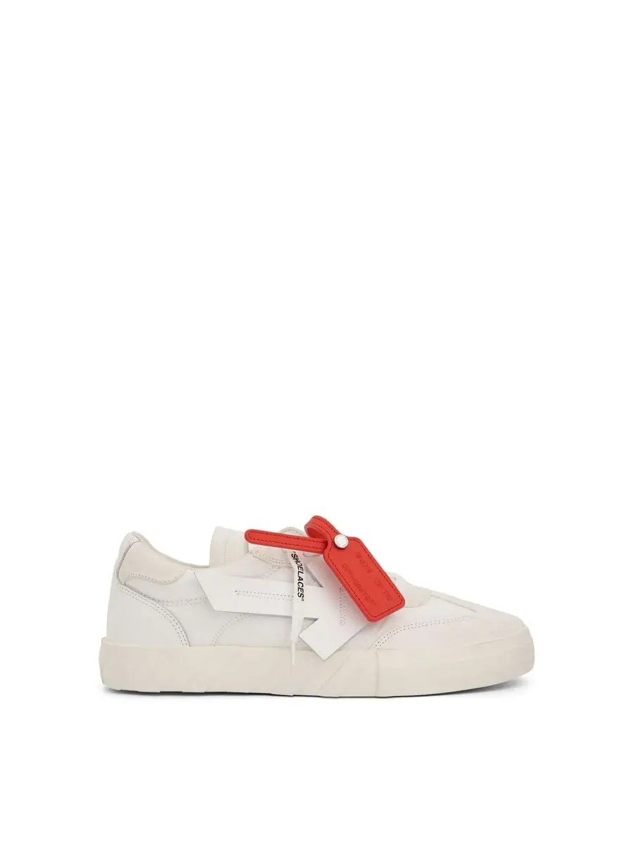 Off-White Floating Arrow Low Vulcanised Leather Sneaker | Image 1 Off-White Floating Arrow Low Vulcanised Leather Sneaker | Image 1