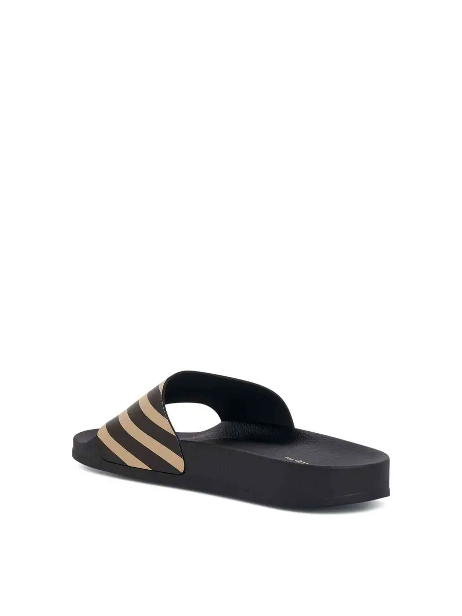 Off-White Diagonal Slider in Black/beige | Thumbnail 2 Off-White Diagonal Slider in Black/beige | Thumbnail 2