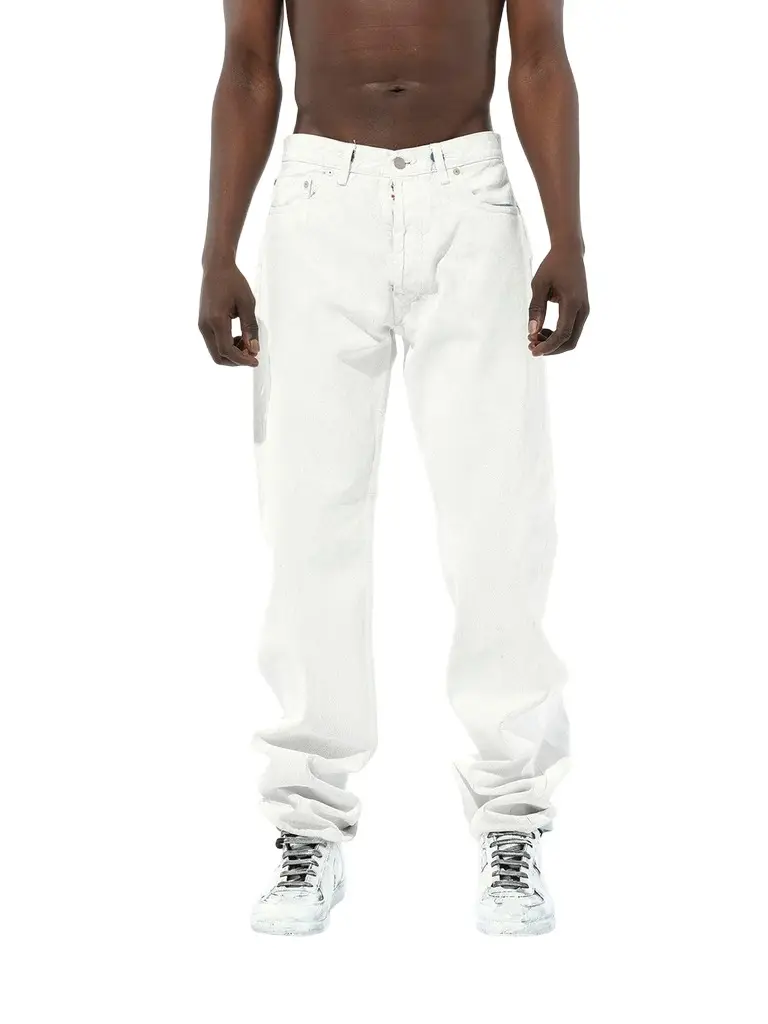 Maison Margiela 5 Pocket Straight Leg Jeans in Ice Blue