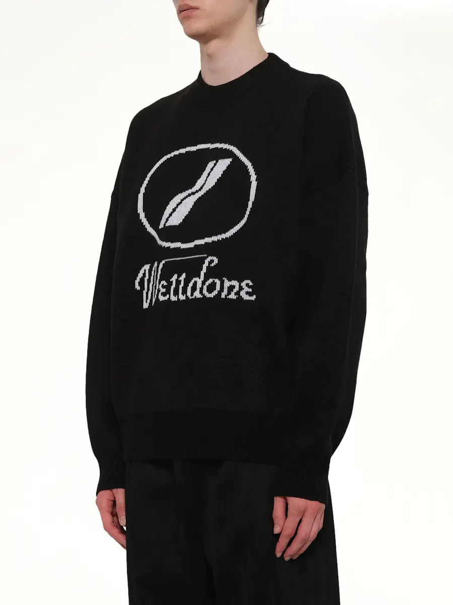 We11Done Logo Jacquard Intarsia Sweater | Thumbnail 2 We11Done Logo Jacquard Intarsia Sweater | Thumbnail 2
