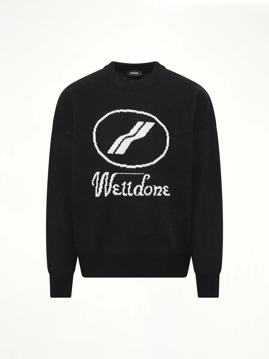 We11Done Logo Jacquard Intarsia Sweater | Thumbnail 3 We11Done Logo Jacquard Intarsia Sweater | Thumbnail 3
